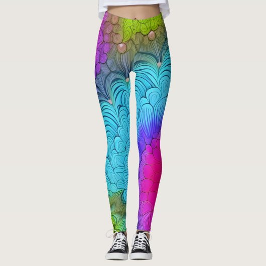 Art Abstrait belle Leggings (Devant)