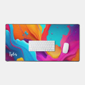 Art Abstrait coloré, Nom blanc (Clavier et souris)