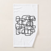 Art Abstrait Contemporain Noir Et Blanc (Serviette à main)