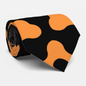 Art abstrait cravate noire et orange (Roulé)