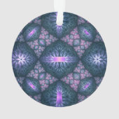 Art abstrait de fractale 3D bleu violet rose (dos)