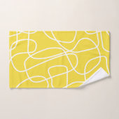 Art Abstrait de ligne moderne en jaune mou  (Serviette à main)
