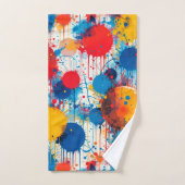 Art abstrait de taches colorées (Serviette à main)