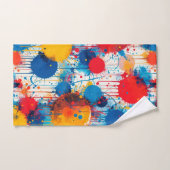 Art abstrait de taches colorées (Serviette à main)
