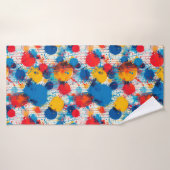 Art abstrait de taches colorées (Serviette de bain)