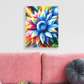 Art abstrait de tournesol - Toile emballée (Insitu(Salon))