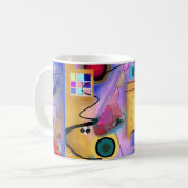 Art abstrait et tasse inspirée cubiste (Devant gauche)