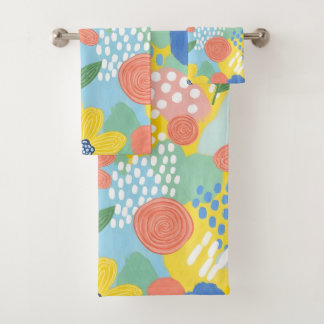 Art abstrait floral fantaisiste et pictural jouant