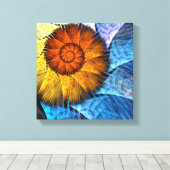 Art Abstrait floral toile noir et blanc Imprimer (Insitu (Plancher de Bois))