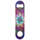 Art abstrait fractal de fleurs psychédéliques colo (Dos)