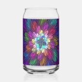 Art abstrait fractal de fleurs psychédéliques colo (Verso)