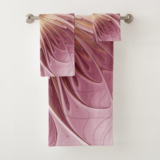 Art Abstrait Fractal Fleur & Tons de Bourgogne (En situation)