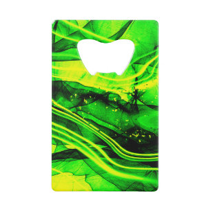 Art abstrait fractal jaune vert