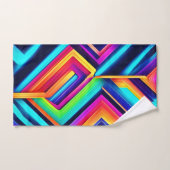Art Abstrait géométrique néon (Serviette à main)