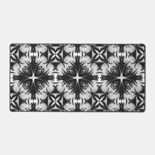 Art Abstrait Gothique Floral Noir Et Blanc