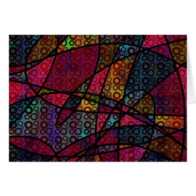 Art abstrait gras avec cercles et lignes noires (Devant horizontal)