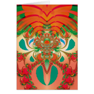 Art abstrait Hibou rouge