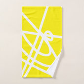Art Abstrait jaune blanc (Serviette à main)