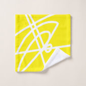 Art Abstrait jaune blanc (Gant de toilette)