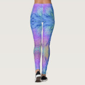 Art Abstrait leggings violet rose pour femmes (Dos)