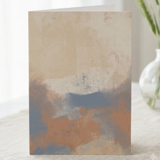 Art Abstrait Minimaliste Bleu Terreux et Ocre