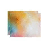 Art Abstrait moderne Blanc Modèle coloré (Devant/Arrière en situation)