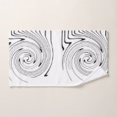 Art Abstrait Noir Blanc Lignes Twirl Minimalisme (Serviette à main)