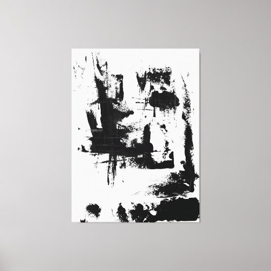 Art Abstrait, noir et blanc Extra grande toile (Recto)