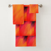 Art Abstrait original jaune et orange (En situation)