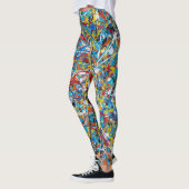 Art Abstrait Peinture D'Une Sorte De Leggings (Gauche)