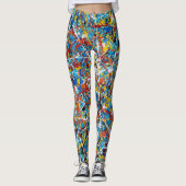 Art Abstrait Peinture D'Une Sorte De Leggings (Devant)