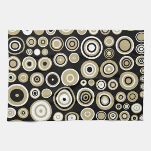 Art Abstrait rétro Motif - Serviette de cuisine