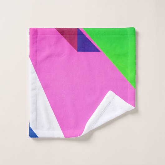 Art abstrait rose et multicolore (Gant de toilette)