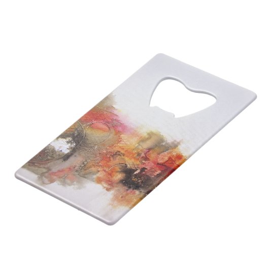 Art Abstrait rouge Brown orange blanc (Devant Angle)