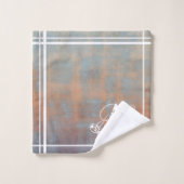 Art Abstrait rustique Nr67 Monogramme (Gant de toilette)
