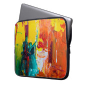Art abstrait sur sac électronique (devant gauche)