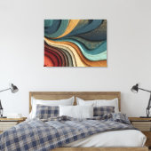 Art abstrait sur toile avec texture de bois (Insitu(Chambre))