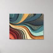 Art abstrait sur toile avec texture de bois (Recto)
