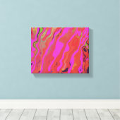 Art Abstrait sur toile en violet, art numérique. (Insitu (Plancher de Bois))
