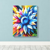 Art abstrait Tournesol - Toile enroulée (Insitu (Plancher de Bois))