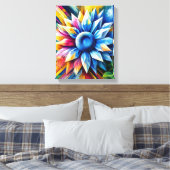 Art abstrait Tournesol - Toile enveloppée (Insitu(Chambre))
