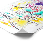 Art Abstrait Valeur Matte Poster (Coin)