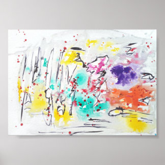 Art Abstrait Valeur Matte Poster