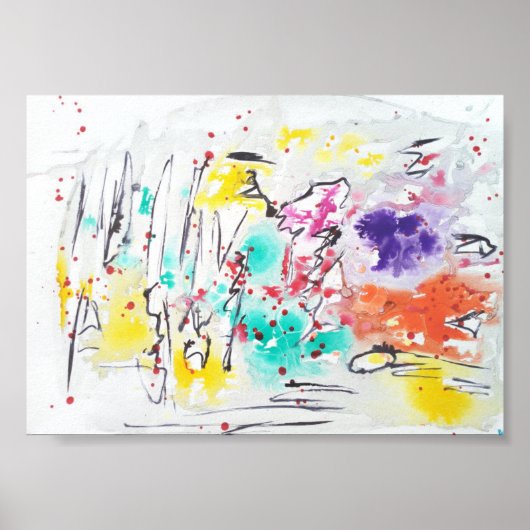 Art Abstrait Valeur Matte Poster (Devant)