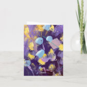 Art abstrait vibrant violet, bleu et jaune (Dos)