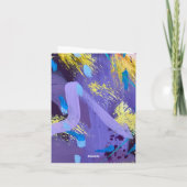 Art abstrait violet et jaune scintillant (Dos)