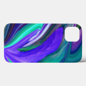 Art Abstrait Violet N coque ipad Turquoise feuille (Verso (horizontal))