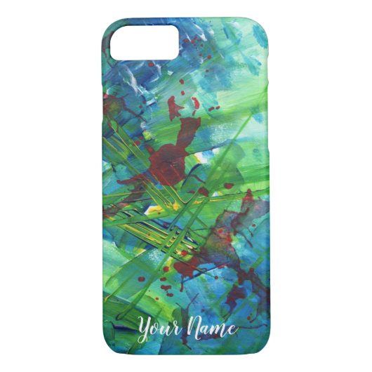 Art acrylique Abstrait coloré iPhone 8/7 Coque (Dos)