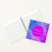 Art acrylique Fille rose pourpre Carnet spiral ble (Intérieur)
