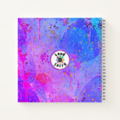Art acrylique Fille rose pourpre Carnet spiral ble (Dos)